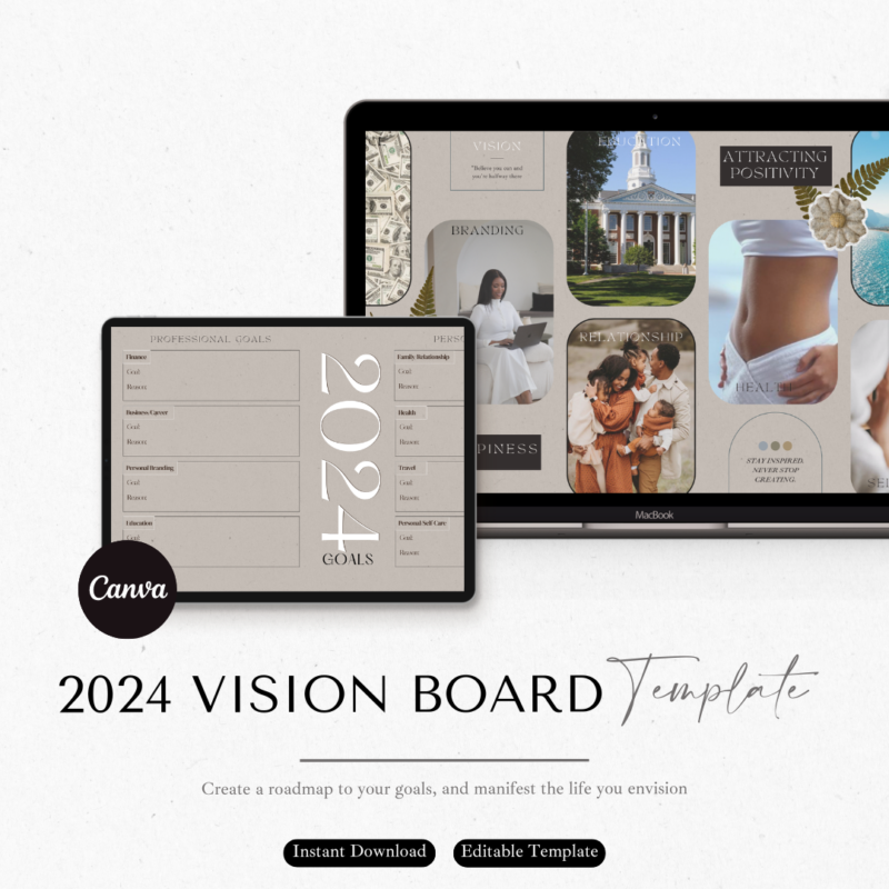 Goal-Setting Vision Board Template